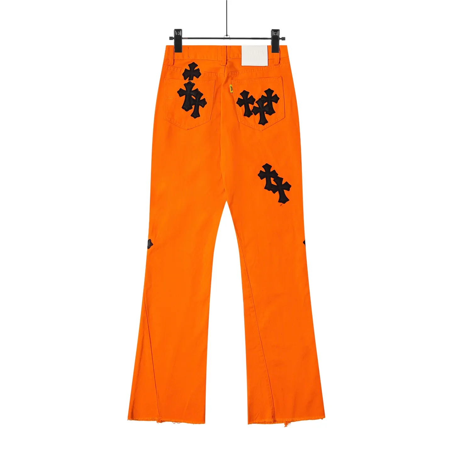 #8204 P230💰 GALLERY DEPT. Vintage spliced orange cross loose washed flared jeans - truly restore the ultimate texture of Vintage - original hardware accessories washed and other elevators, QR code analysis are all purchased from the original factory, high degree of restoration, you are welcome to compare with a certain product~ - Three-dimensional version Loose and comfortable, not picky about the figure, taller and slimmer, factory Seiko, original quality control, same style for men and women, can be matched with couples, versatile recommendation, must-have jeans for all seasons -Size: 28 30 32 34 36
